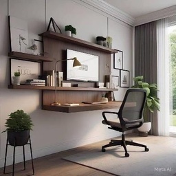 Escritorio con fondo y repisas “Klimt”